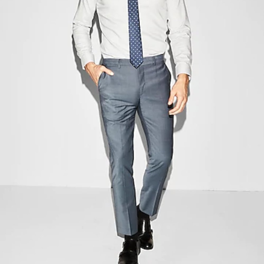 Extra Slim Blue Performance Stretch Suit Pant